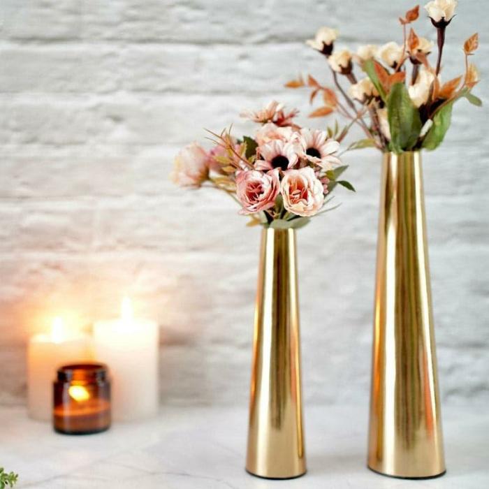 Groffa Metal Vase – Set Of Two  |   Vases Showpieces, Vases & Accent Bowls Gold