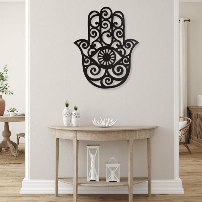 Hamsa Spiritual Wall Art  |   Wall Accents Wall Accents Black