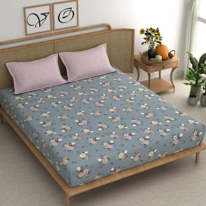 Harlow Floral Bedsheet  |   Floral Bedsheets Bedsheets Blue, Pink