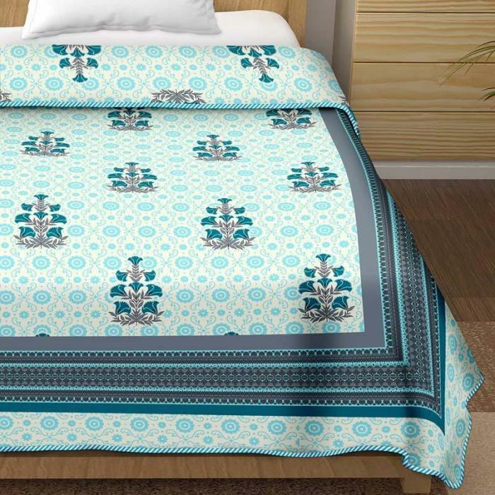 Harmeen Ethnic Dohar  |   Dohars, Razai & Blankets Bedding Blue, White