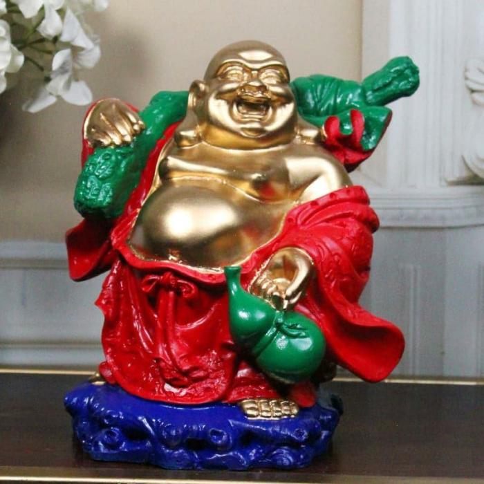 Harmony Heal Laughing Buddha Showpiece  |   Showpieces Showpieces Red, Gold