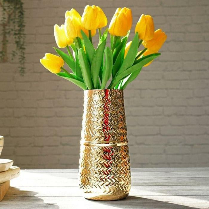 Harpa Metal Vase  |   Vases Showpieces, Vases & Accent Bowls Gold