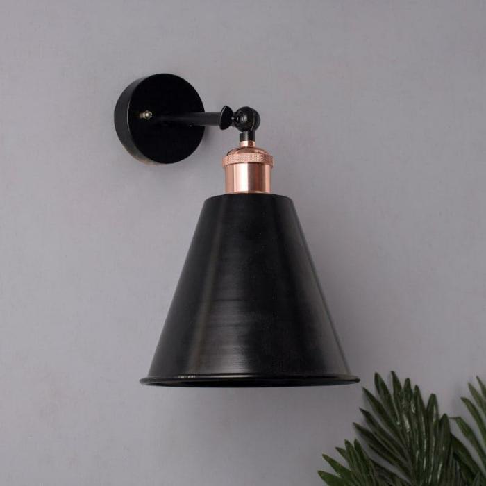 Harpo Cone Wall Lamp  |   Wall Lamps Lamps & Lighting Black, Rose Gold