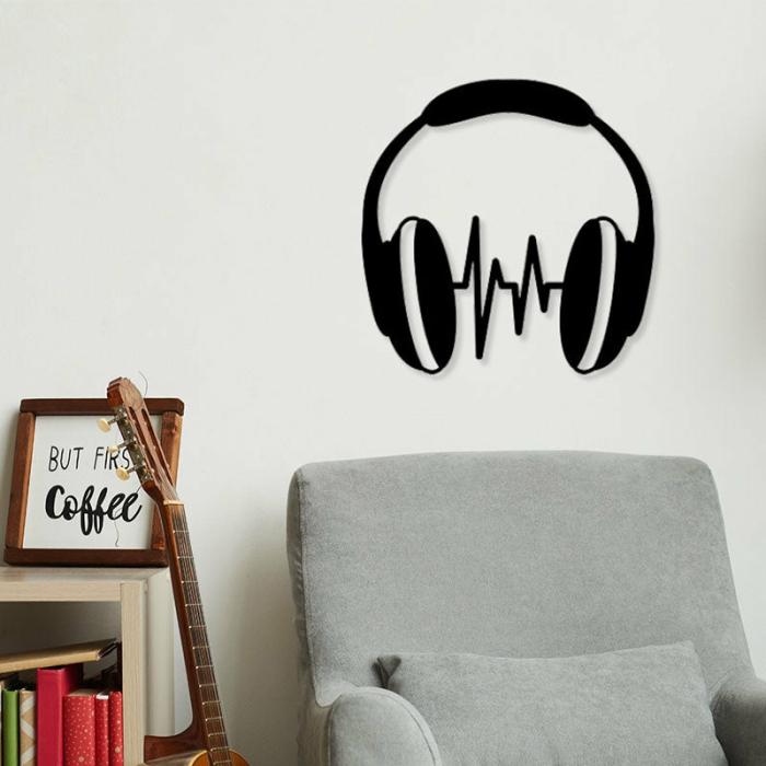 Headphones Wall Art  |   Wall Accents Wall Accents Black