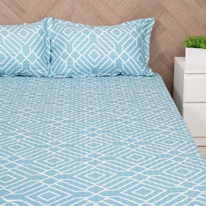 Helga Hume Bedsheet  |   Geometric Bedsheets Bedsheets Blue