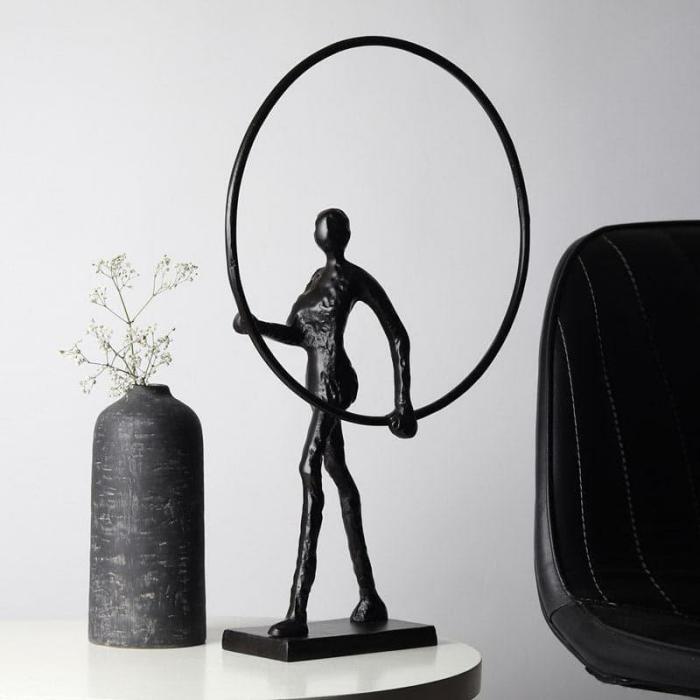 Hoop Struck Showpiece  |   Showpieces Showpieces Black