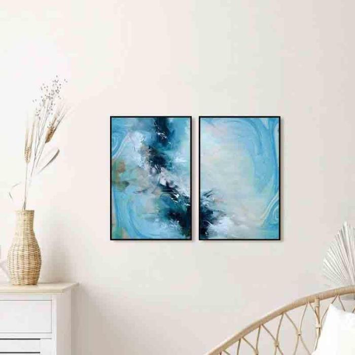 Hypnotized Wall Art – Set Of Two  |   Wall Art & Paintings Wall Art & Paintings Blue