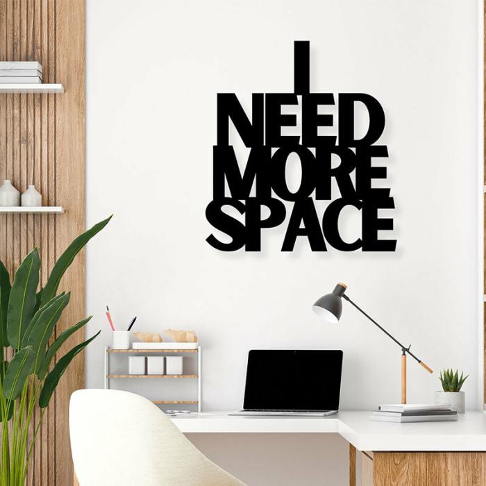 I Need More Space Typography Wall Art  |   Wall Accents Wall Accents Black