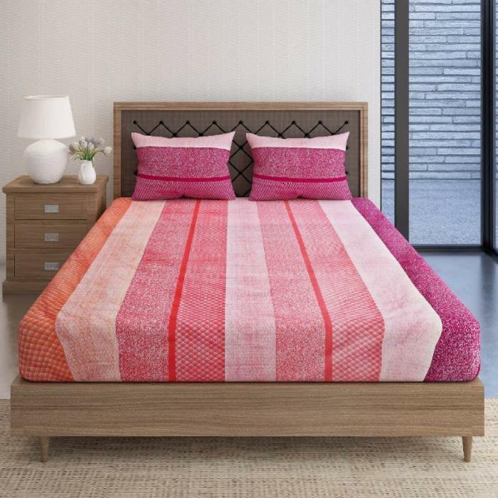 Idika Striped Bedsheet  |   Geometric Bedsheets Bedsheets Geometric Bedsheets