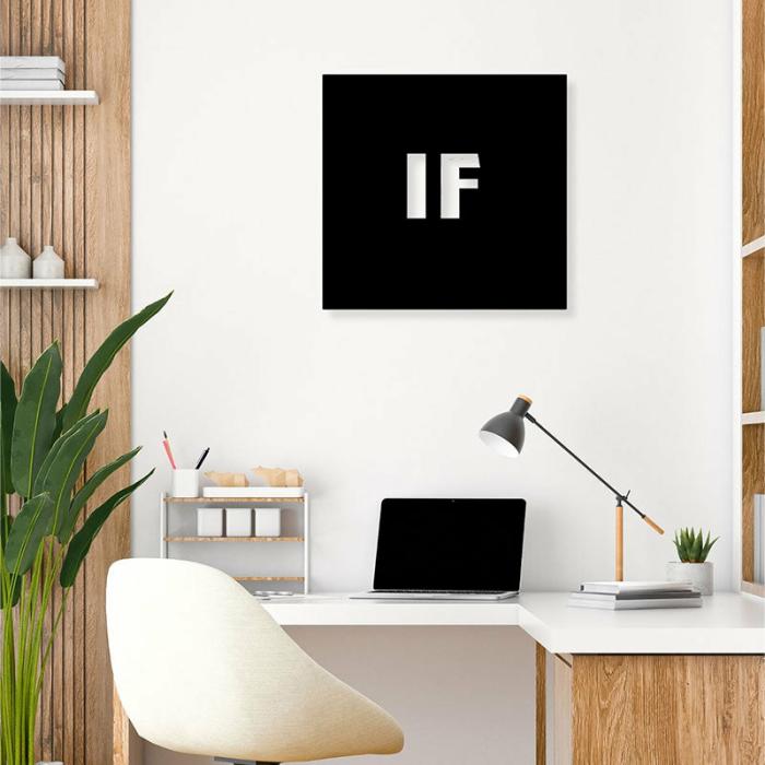 If Typography Wall Art  |   Wall Accents Wall Accents Black