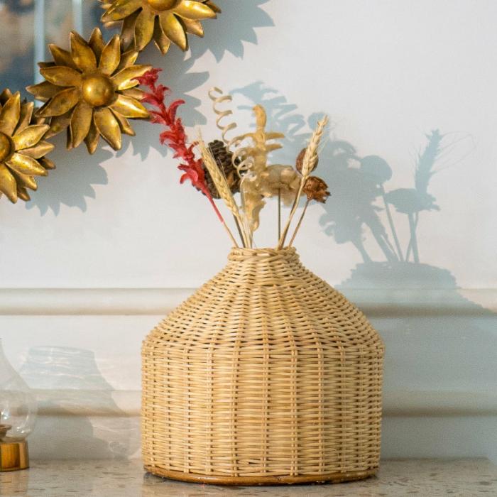 Ilasha Rattan Vase  |   Vases Showpieces, Vases & Accent Bowls Beige