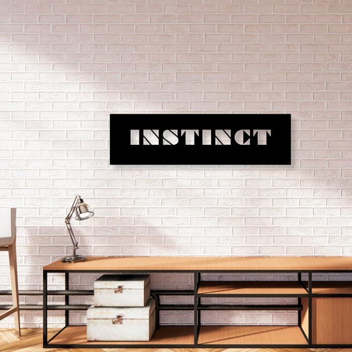 Instinct Typography Wall Art  |   Wall Accents Wall Accents Black