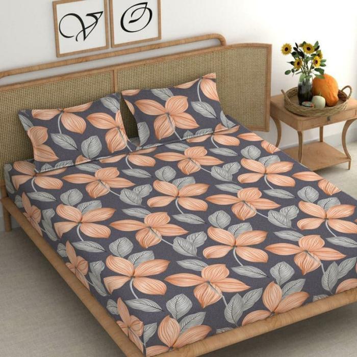 Irma Jean Floral Bedsheet  |   Floral Bedsheets Bedsheets Blue, Brown