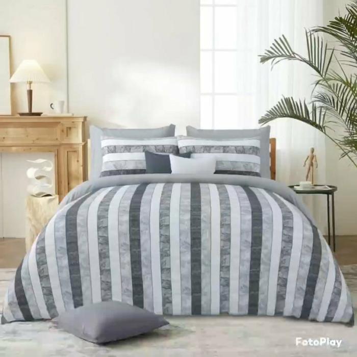 Ishya Striped Bedsheet  |   Geometric Bedsheets Bedsheets Geometric Bedsheets