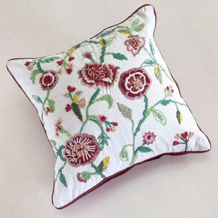 Ismat Embroidered Cushion Cover  |   Embroidered Cushions Cushion Covers Embroidered Cushions