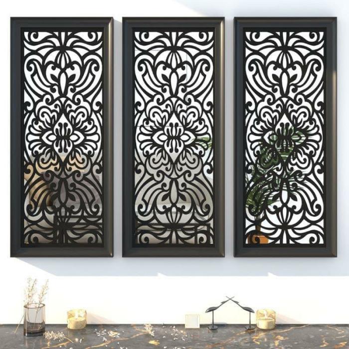 Issena Decorative Wall Accent – Set Of Three  |   Wall Accents Wall Accents Black