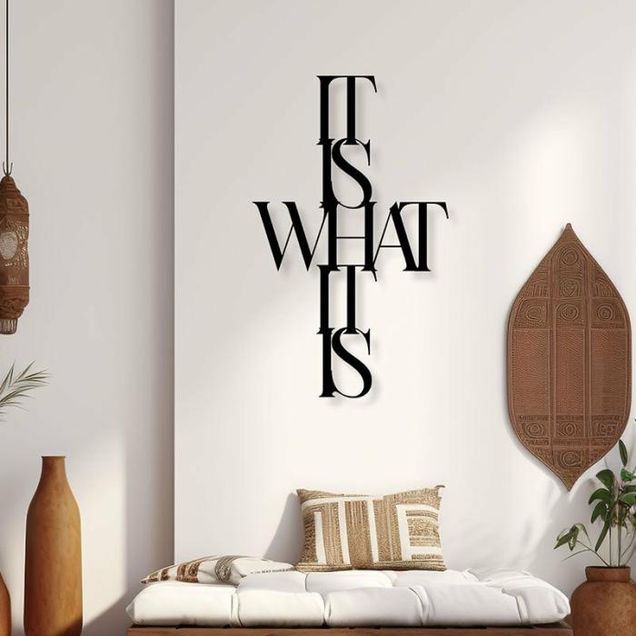 It Is What It Is Typography Wall Art  |   Wall Accents Wall Accents Black