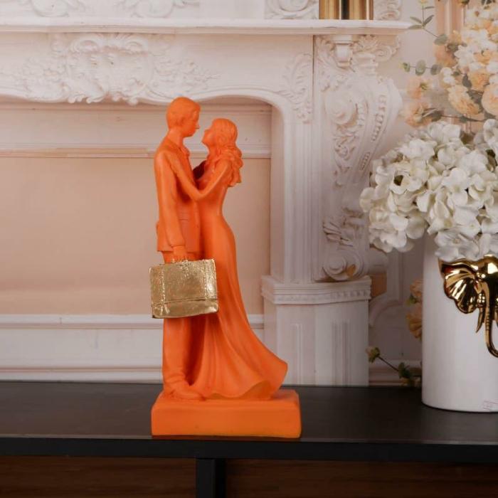 It’s The Moment Couple Showpiece  |   Showpieces Showpieces Orange, Gold