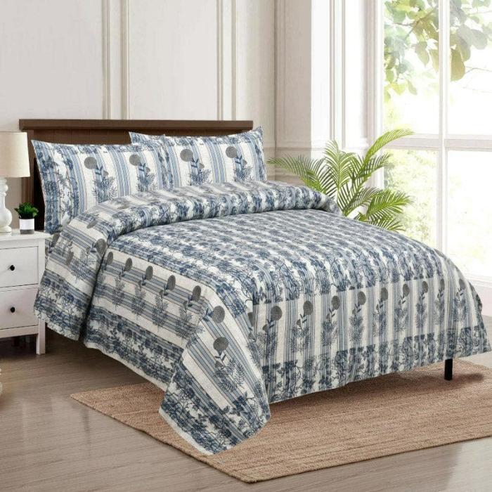 Jamesaari Printed Bedsheet  |   Floral Bedsheets Bedsheets Blue