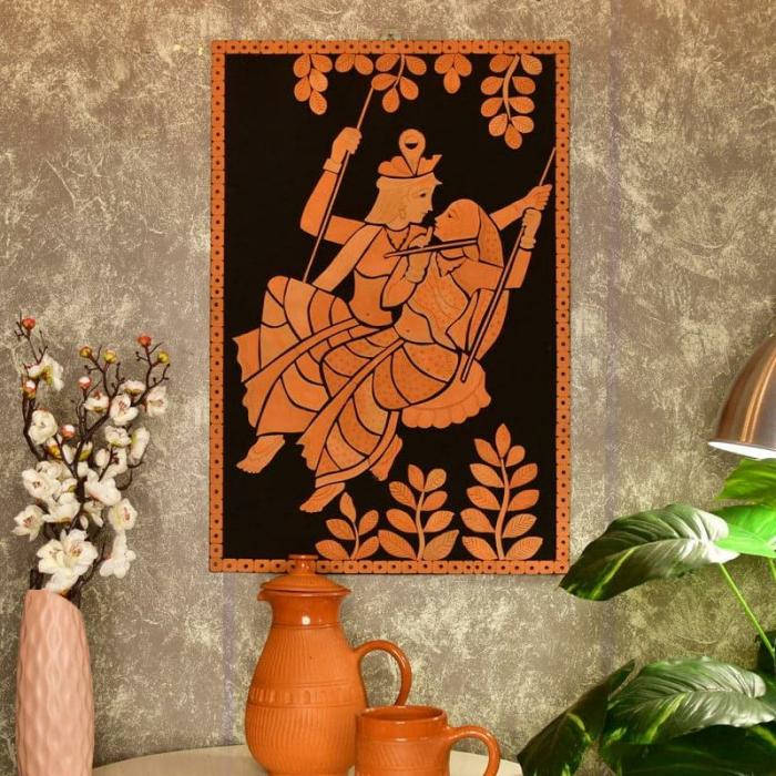 Jhulan Embrace Wall Art  |   Wall Art & Paintings Wall Art & Paintings Brown, Black