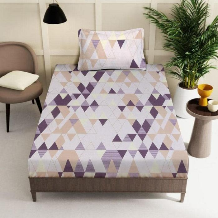 Jigsaw Jam Printed Bedsheet  |   Geometric Bedsheets Bedsheets Geometric Bedsheets