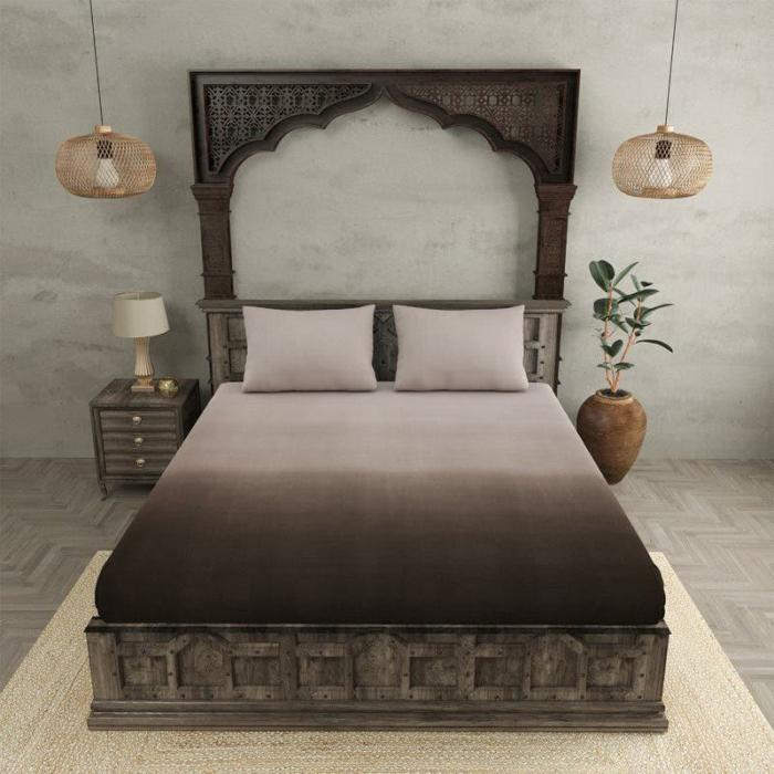 Jollie Ombre Bedsheet  |   Solid Bedsheets Bedsheets Brown