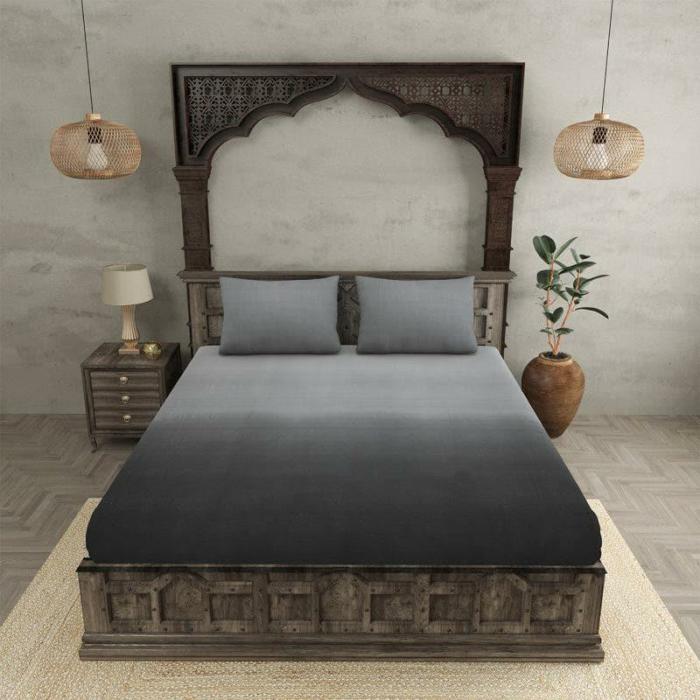 Jollie Ombre Bedsheet  |   Solid Bedsheets Bedsheets Grey