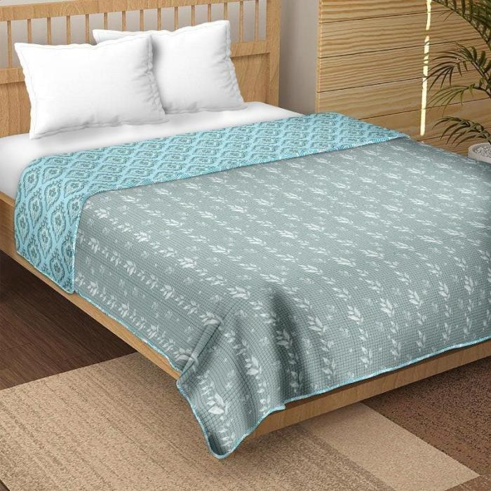 Jonita Printed Dohar  |   Dohars, Razai & Blankets Bedding Blue, White