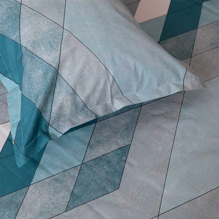 Jora Geometric Bedsheet  |   Geometric Bedsheets Bedsheets Blue