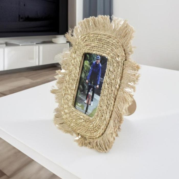 Jute Frill Photo Frame  |   Photo-Frames Photo-Frames Beige