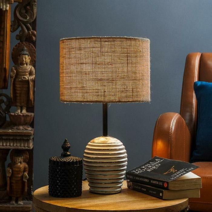 Jute Jam Nora Table Lamp  |   Table Lamps Lamps & Lighting Beige, White