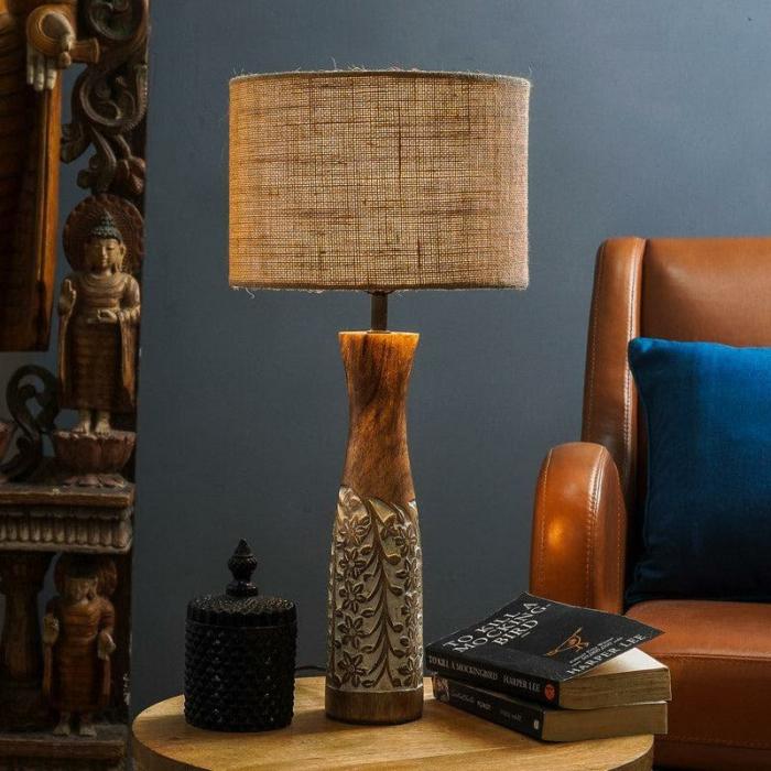 Jute Jam Rustic Charm Table Lamp  |   Table Lamps Lamps & Lighting Beige, Brown