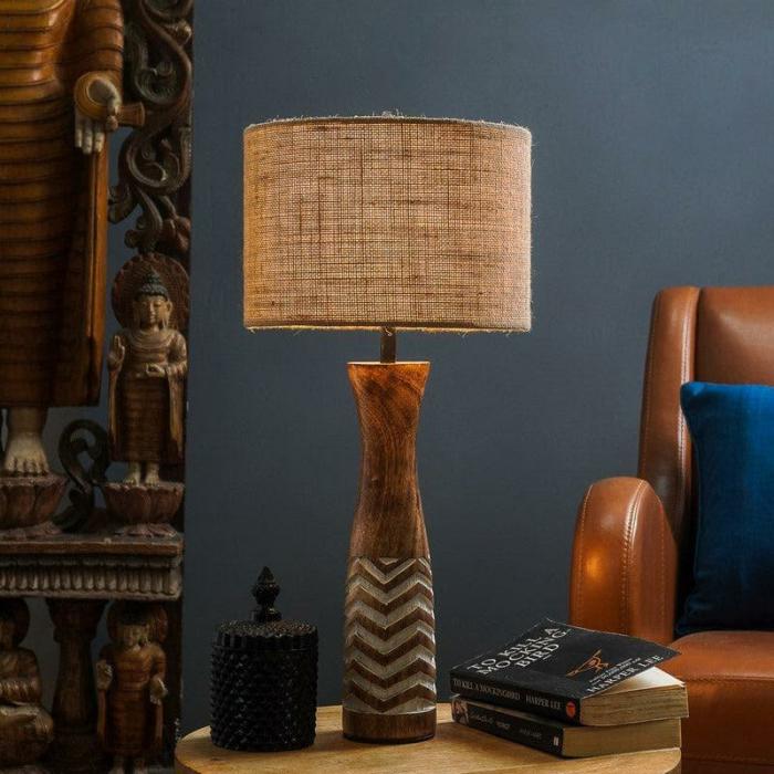 Jute Jam Zephyral Table Lamp  |   Table Lamps Lamps & Lighting Beige, Brown