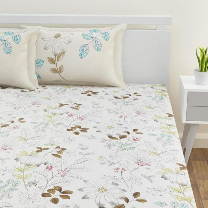 Kaavya Printed Bedsheet  |   Floral Bedsheets Bedsheets Floral Bedsheets