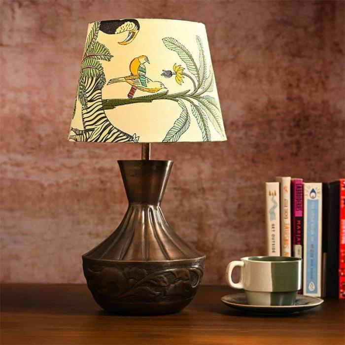 Kalash Etched Table Lamp  |   Table Lamps Lamps & Lighting Copper, Green