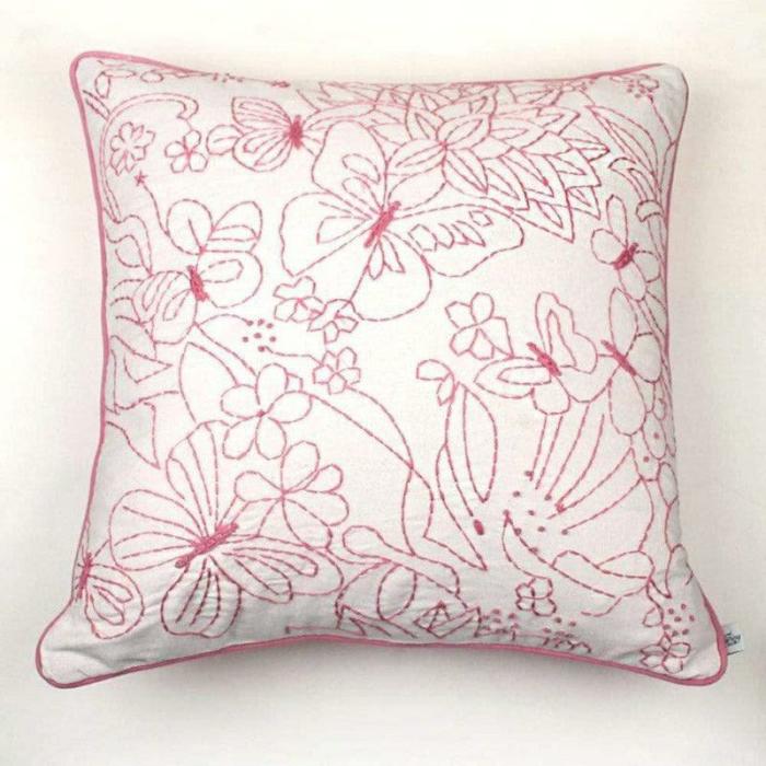 Kelly Embroidered Cushion Cover  |   Embroidered Cushions Cushion Covers Embroidered Cushions