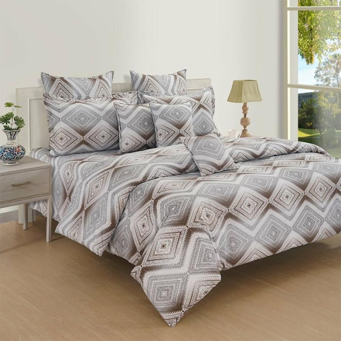 Kendal Geometric Comforter  |   Comforters & Ac Quilts Bedding Brown