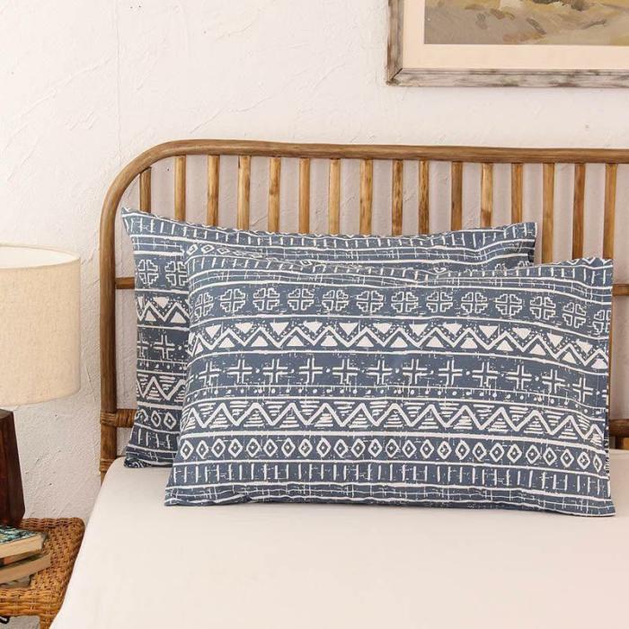 Kullu Patti Pillow  |   Pillow & Bolsters Covers Bedding Blue