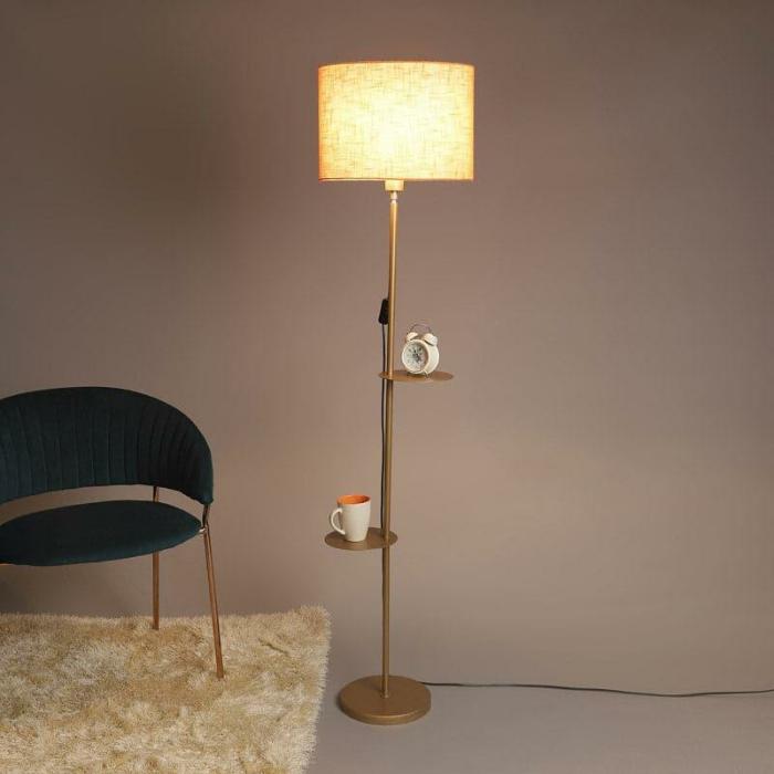 Kyomi Dawn Floor Lamp With Shelf  |   Floor Lamps Floor Lamps Floor Lamps