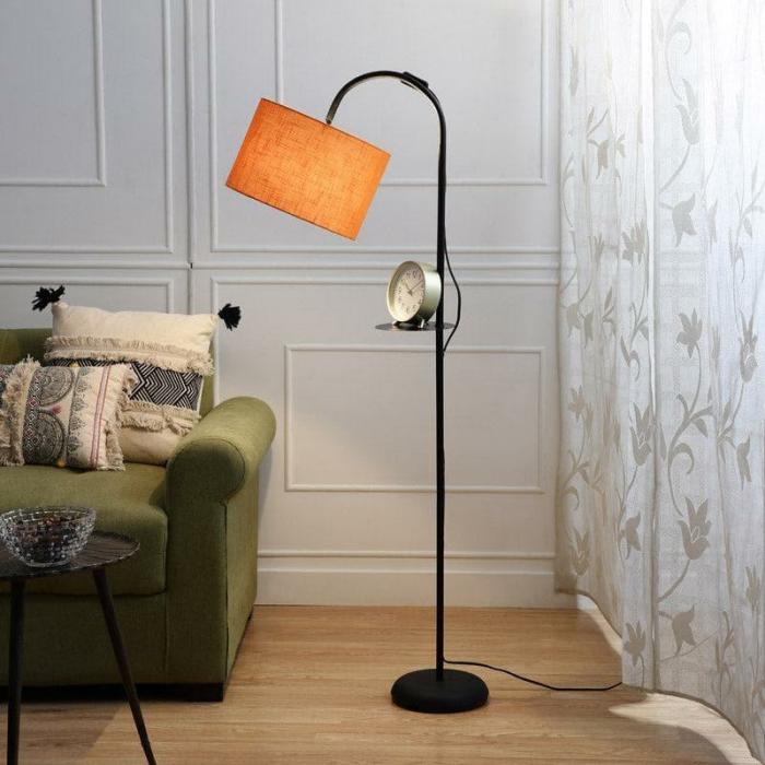 Kyomi Nyxa Floor Lamp With Shelf  |   Floor Lamps Floor Lamps Floor Lamps