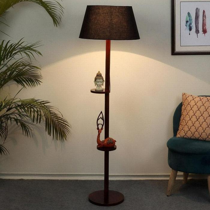 Lark Grace Floor Lamp With Shelf  |   Floor Lamps Floor Lamps Floor Lamps