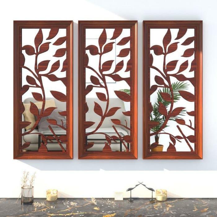 Leafie Decorative Wall Accent – Set Of Three  |   Wall Accents Wall Accents Brown