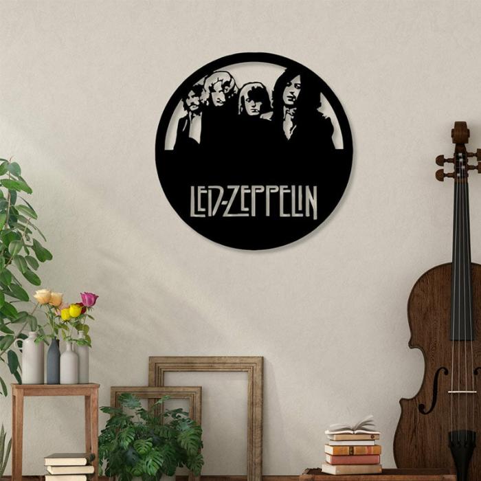 Led Zeppelin Wall Art  |   Wall Accents Wall Accents Black