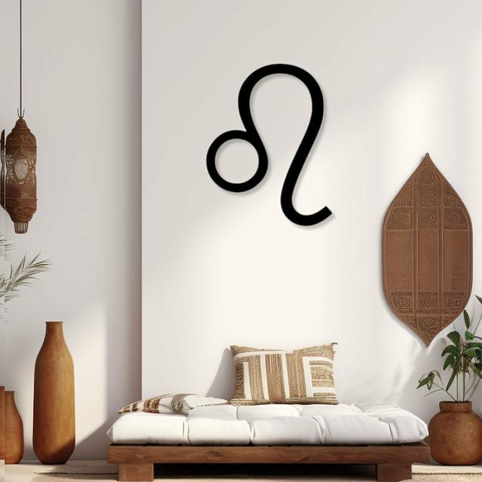 Leo Zodiac Sign Wall Art  |   Wall Accents Wall Accents Black