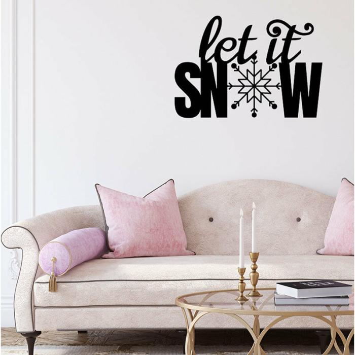 Let It Snow Wall Art  |   Wall Accents Wall Accents Black