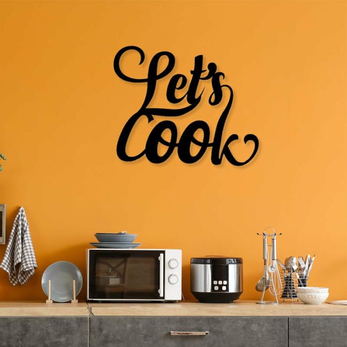 Let’s Cook Wall Art  |   Wall Accents Wall Accents Black