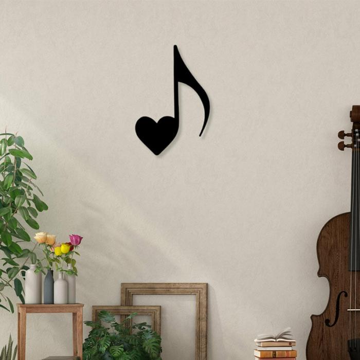 Love Musical Note Wall Art  |   Wall Accents Wall Accents Black