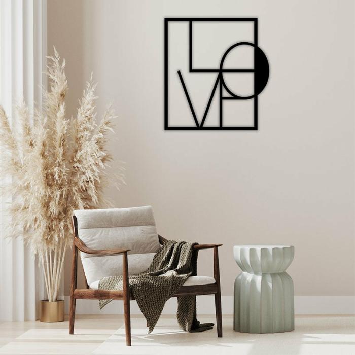 Love Square Wall Art  |   Wall Accents Wall Accents Black