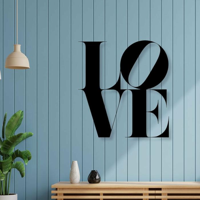 Love Typography Wall Art  |   Wall Accents Wall Accents Black