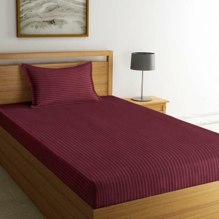 Lush Lavish Solid Bedsheet  |   Solid Bedsheets Bedsheets Maroon